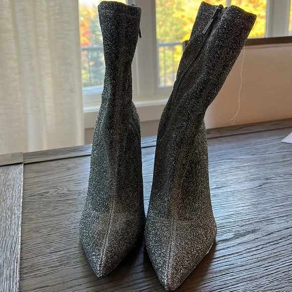 Brand New Marc Fisher Sparkly Silver Boots - Picture 3 of 3